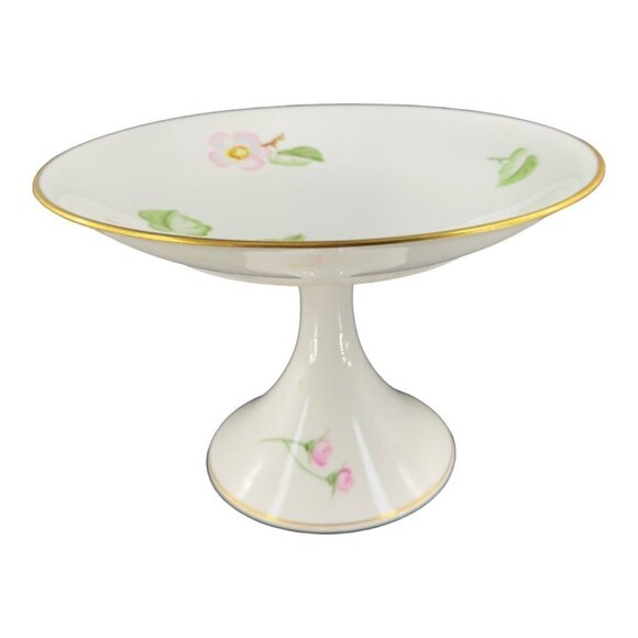 Thomas Bavaria Decope WJS Porcelain Ceramic Cake Stand Plate Footed Compote VTG - Picture 12 of 14